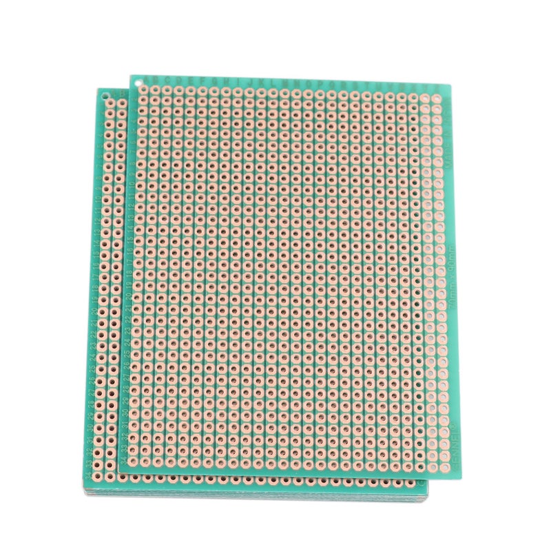 GENNEL 10-Pieces 70mm x 90mm Copper Strip PCB Board, 884 Holes Perfboard, Universal Stripboard Printed Circuit Board for Soldering Prototyping Testing Repair DIY - Image 1